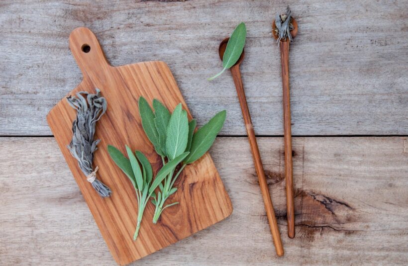 The healthy sage plant used dried or fresh