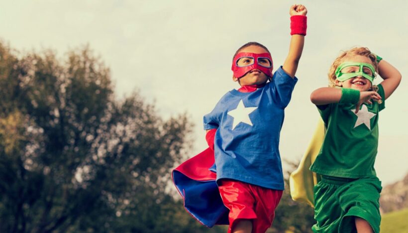 Kids as super heroes